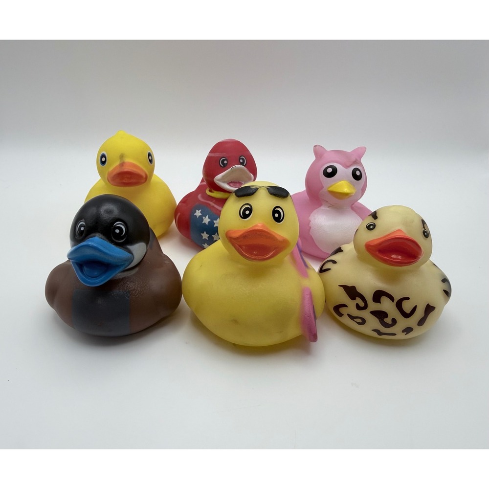 Rubber Duck Bath Toy Set Novelty Character Collection Funny Collection